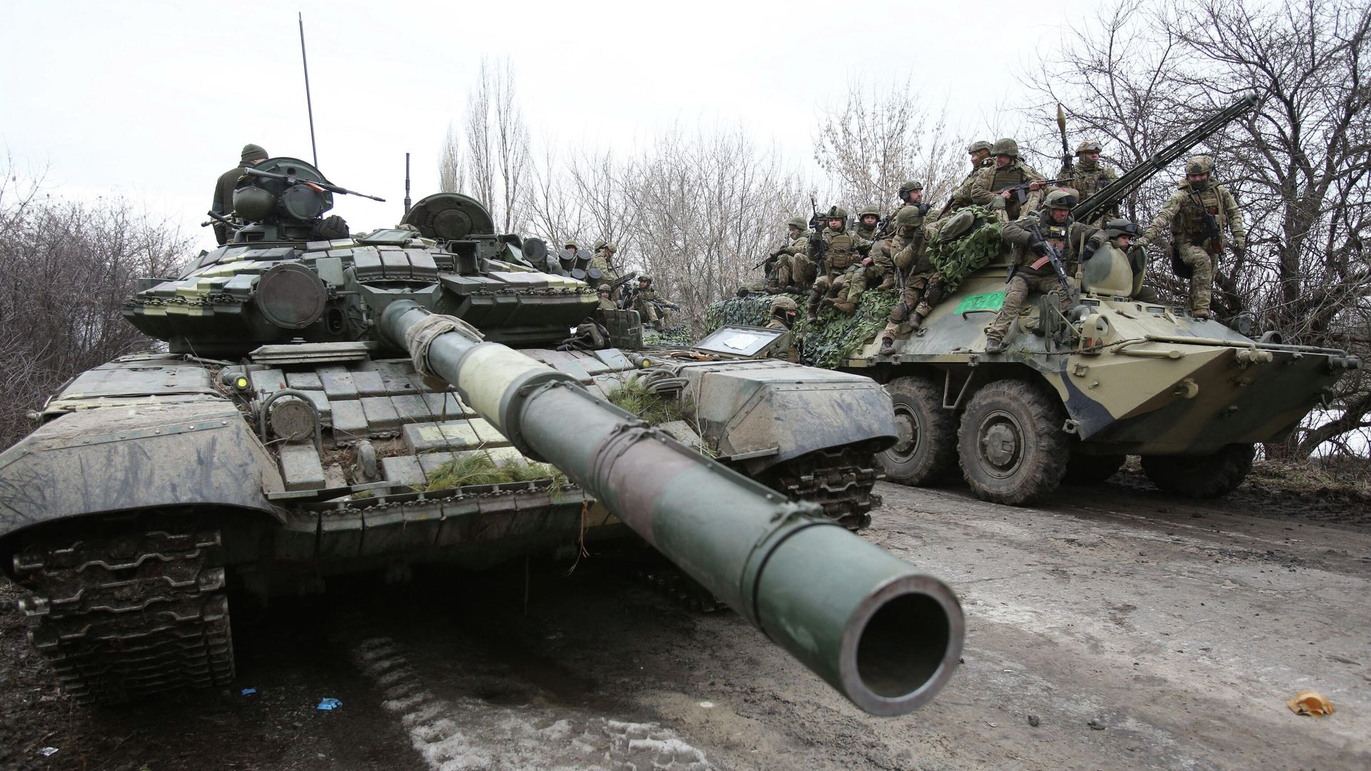 Украинские военные в Луганской области. 24 февраля 2022 Украинские военные в Луганской области. 24 февраля 2022 - РИА Новости, 1920, 27.02.2022