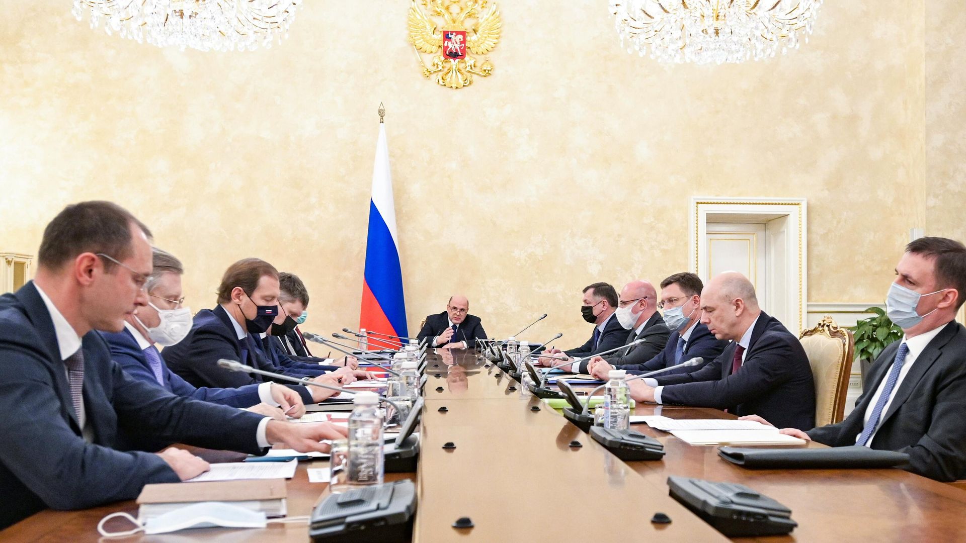 Председатель правительства России Михаил Мишустин проводит совещание о текущей экономической ситуации Председатель правительства России Михаил Мишустин проводит совещание о текущей экономической ситуации - РИА Новости, 1920, 25.02.2022