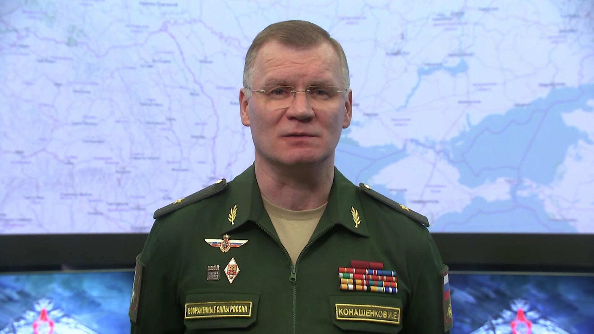 Игорь Конашенков о блокировании городов Сумы и Конотопа и военных трофеях Игорь Конашенков о блокировании городов Сумы и Конотопа и военных трофеях - РИА Новости, 1920, 25.02.2022