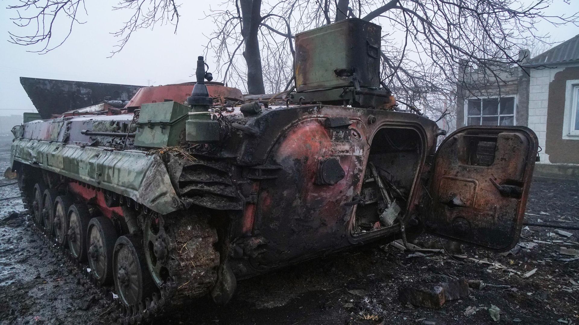 Уничтоженная военная техника ВСУ на улице Волновахи Уничтоженная военная техника ВСУ на улице Волновахи - РИА Новости, 1920, 31.03.2022