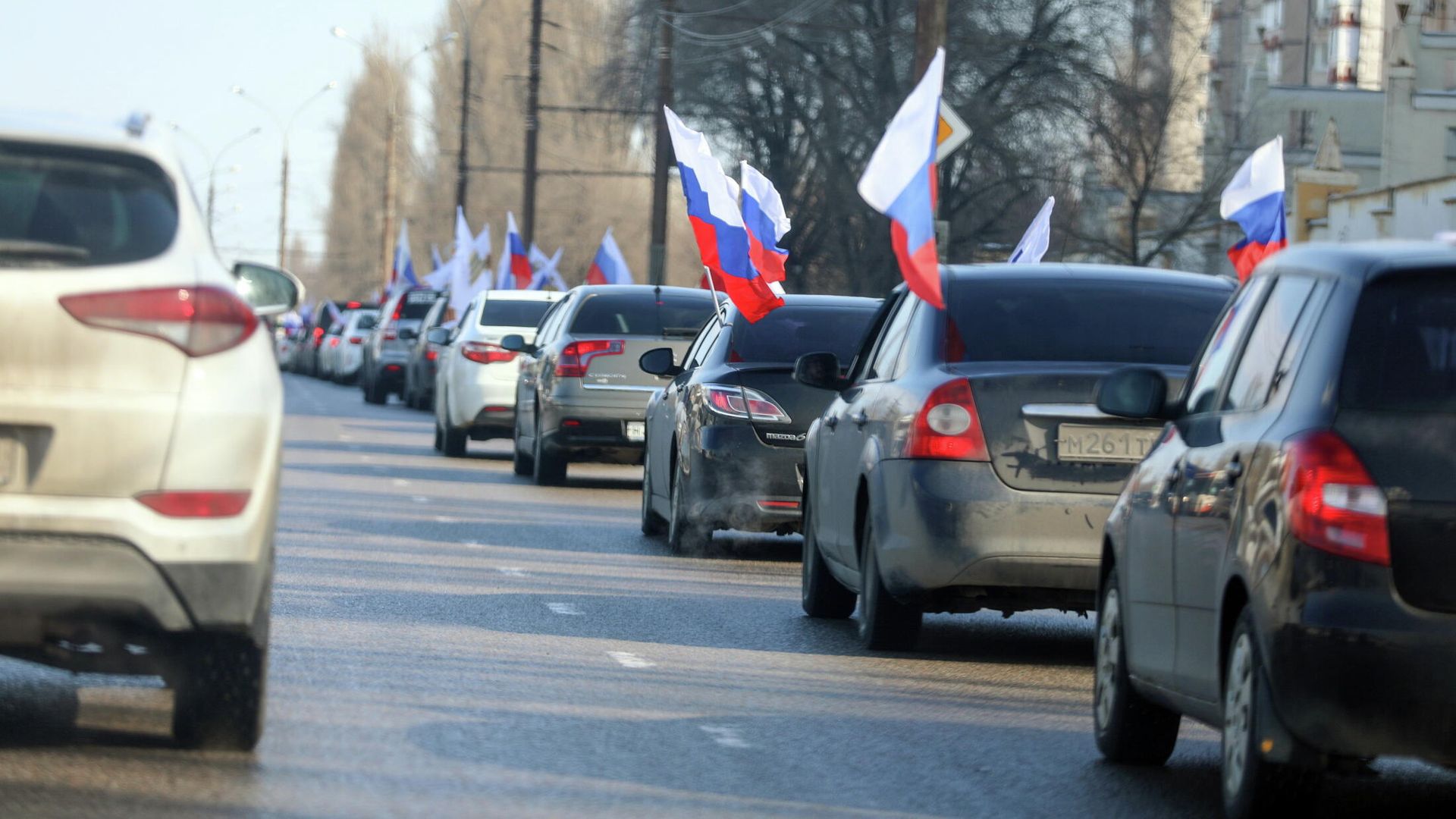 Автопробег в поддержку независимости ДНР и ЛНР в Липецке - РИА Новости, 1920, 03.03.2022
