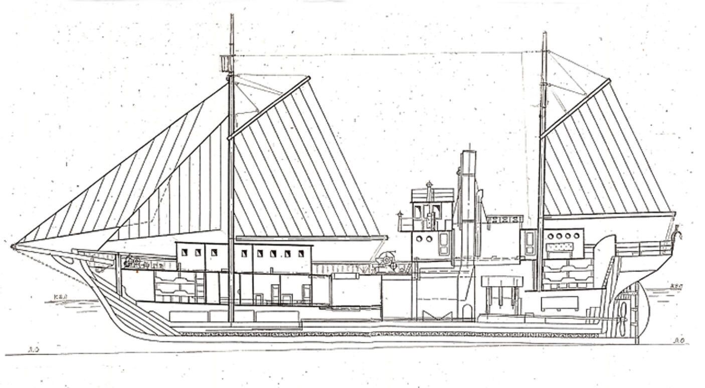Схема судна Персей - РИА Новости, 1920, 03.03.2022