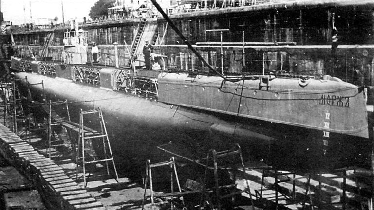Подводная лодка Морж в доке в Севастополе Подводная лодка Морж в доке в Севастополе
