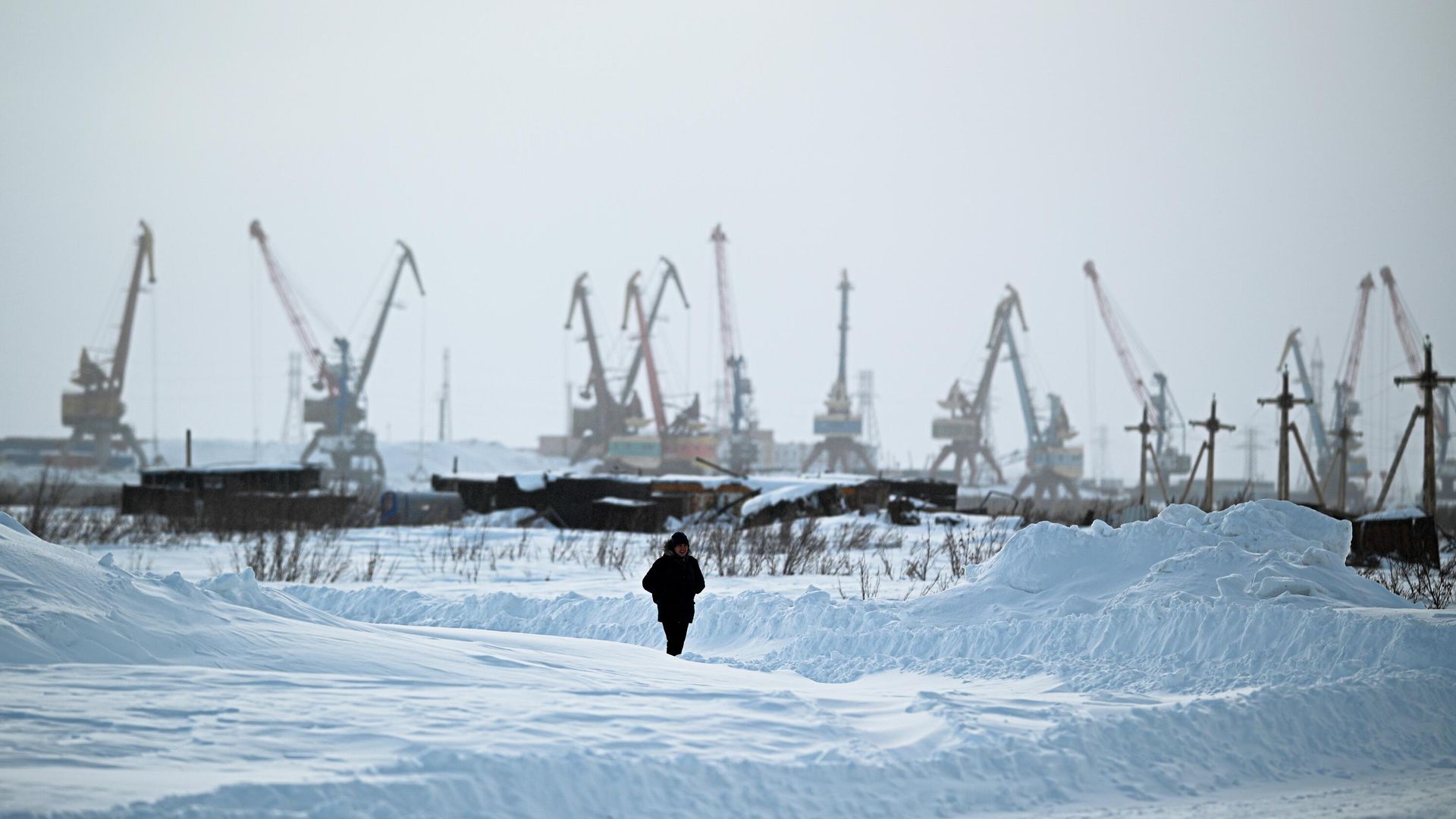 Вид на морской порт Дудинка Северного морского пути Вид на морской порт Дудинка Северного морского пути - РИА Новости, 1920, 27.03.2025