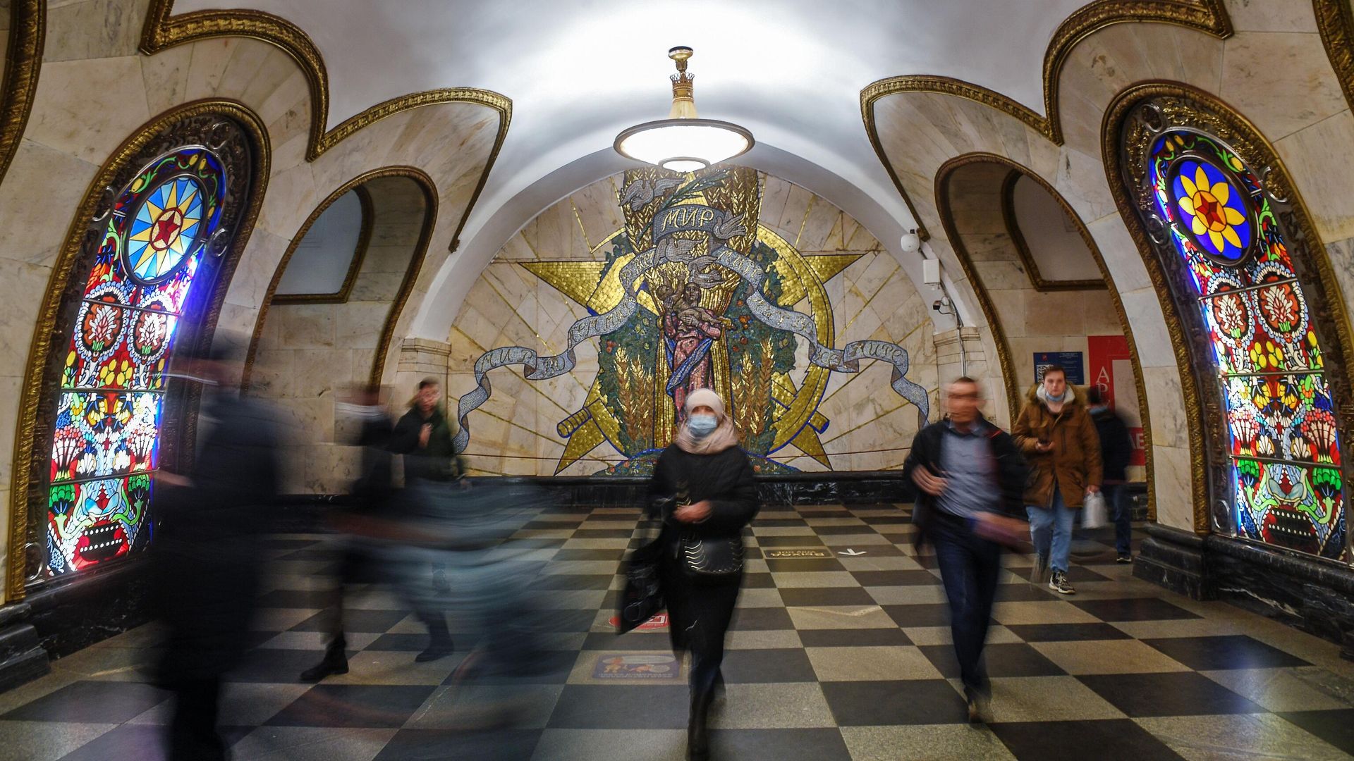 Станция Новослободская Кольцевой линии московского метро - РИА Новости, 1920, 12.03.2023