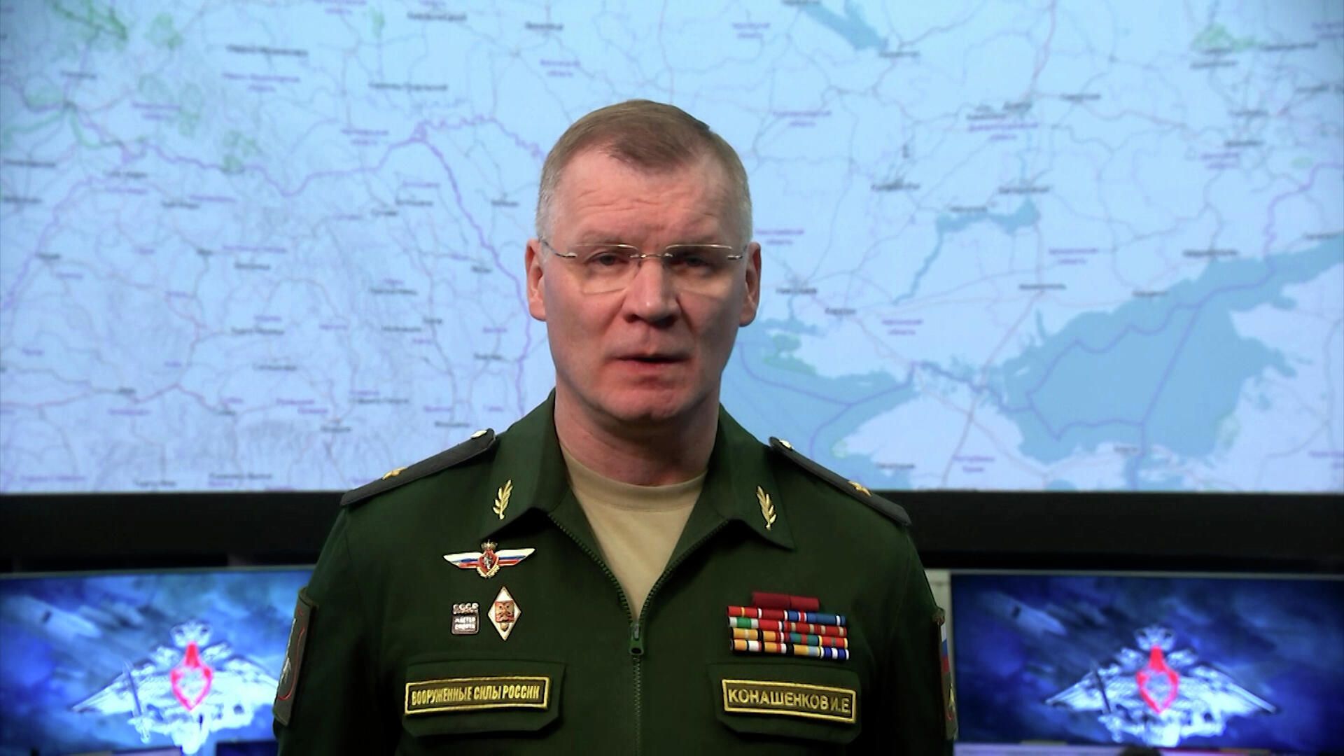 Конашенков об уничтоженных объектах военной инфраструктуры на Украине Конашенков об уничтоженных объектах военной инфраструктуры на Украине - РИА Новости, 1920, 05.03.2022