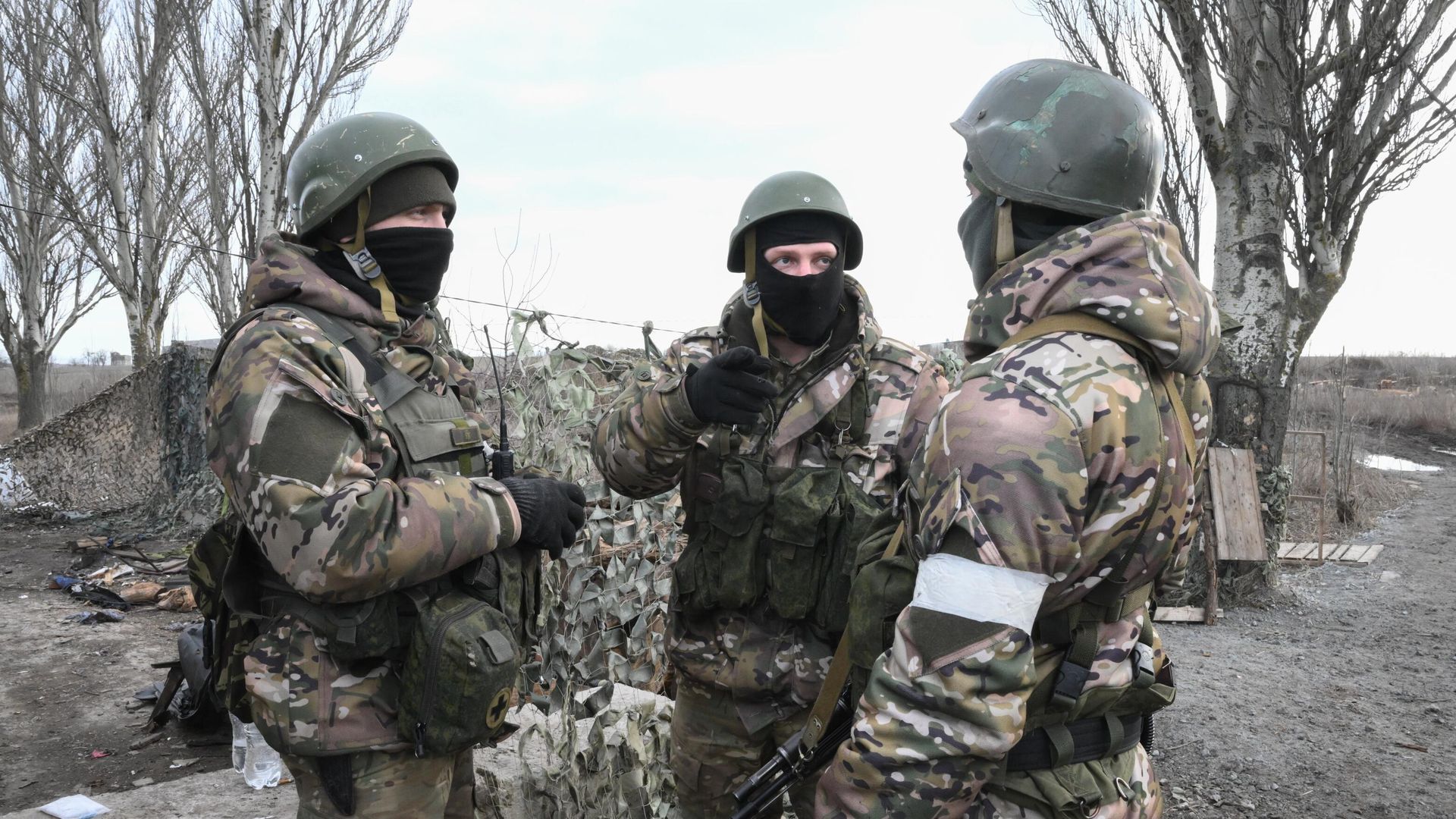 Военнослужащие ДНР под Мариуполем Военнослужащие ДНР под Мариуполем - РИА Новости, 1920, 10.03.2022