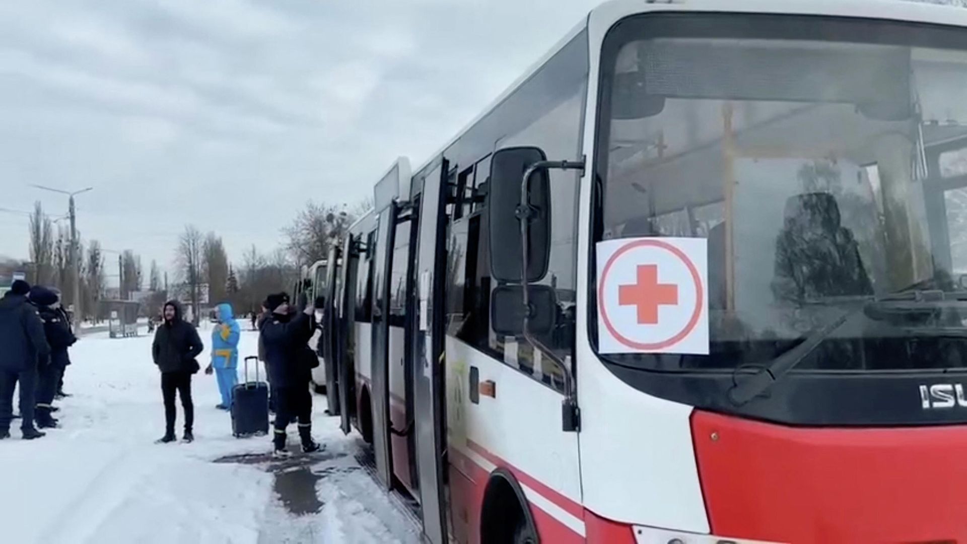 Автобус с эвакуированными из города Сумы, Украина Автобус с эвакуированными из города Сумы, Украина - РИА Новости, 1920, 08.03.2022