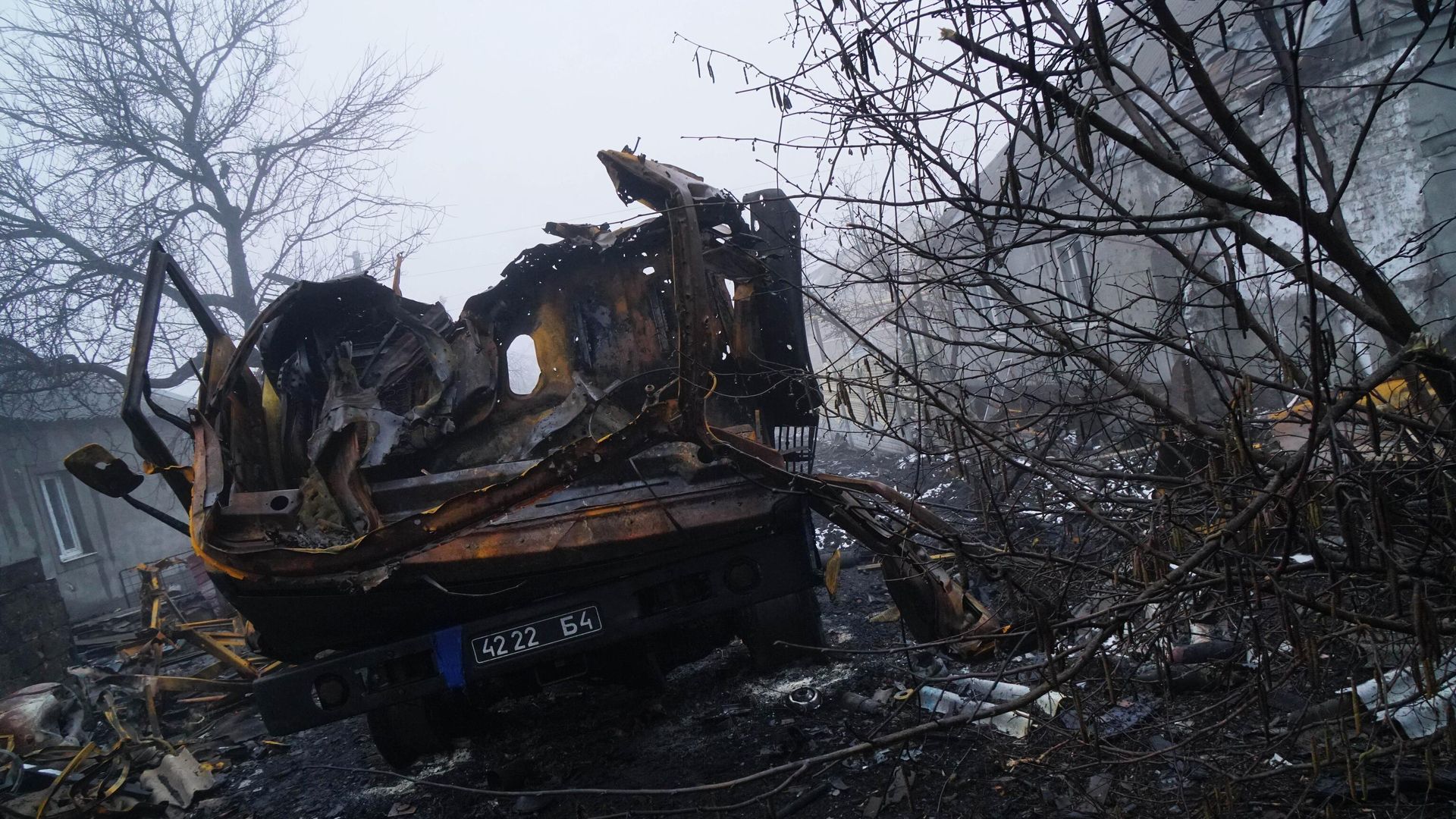 Уничтоженная военная техника ВСУ в частном секторе Волновахи Уничтоженная военная техника ВСУ в частном секторе Волновахи - РИА Новости, 1920, 14.03.2022