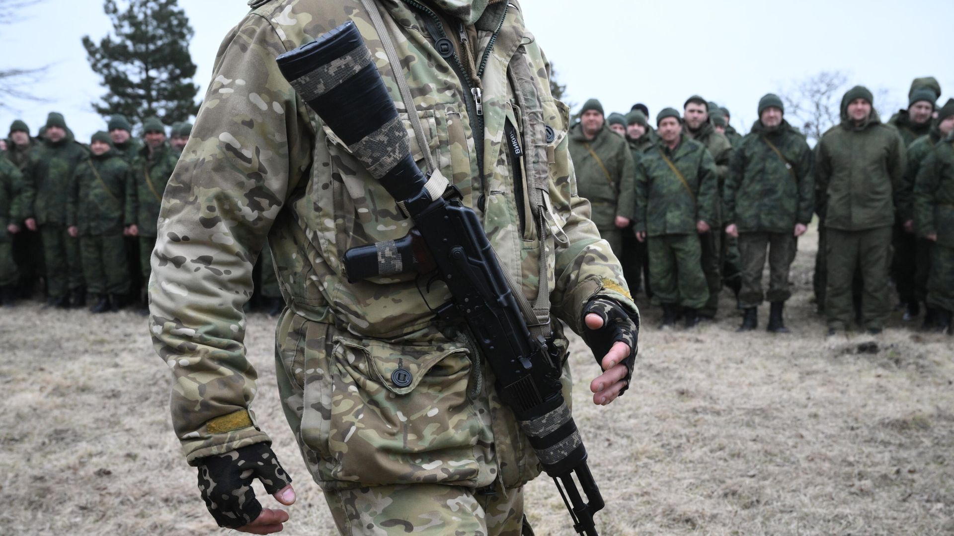 Мобилизованные жители в Новоазовске Мобилизованные жители в Новоазовске - РИА Новости, 1920, 13.03.2022
