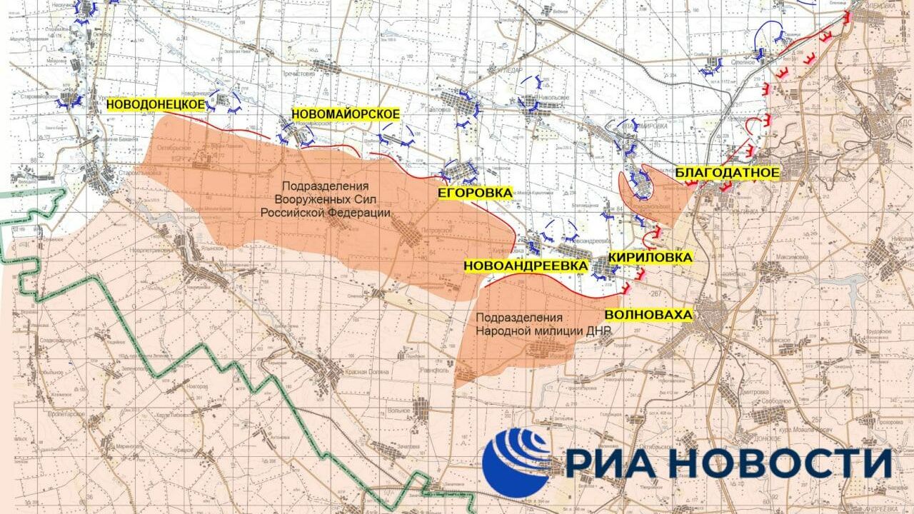 Карта районов Украины, перешедших под контроль ВС России и ДНР на южном направлении - РИА Новости, 1920, 11.03.2022