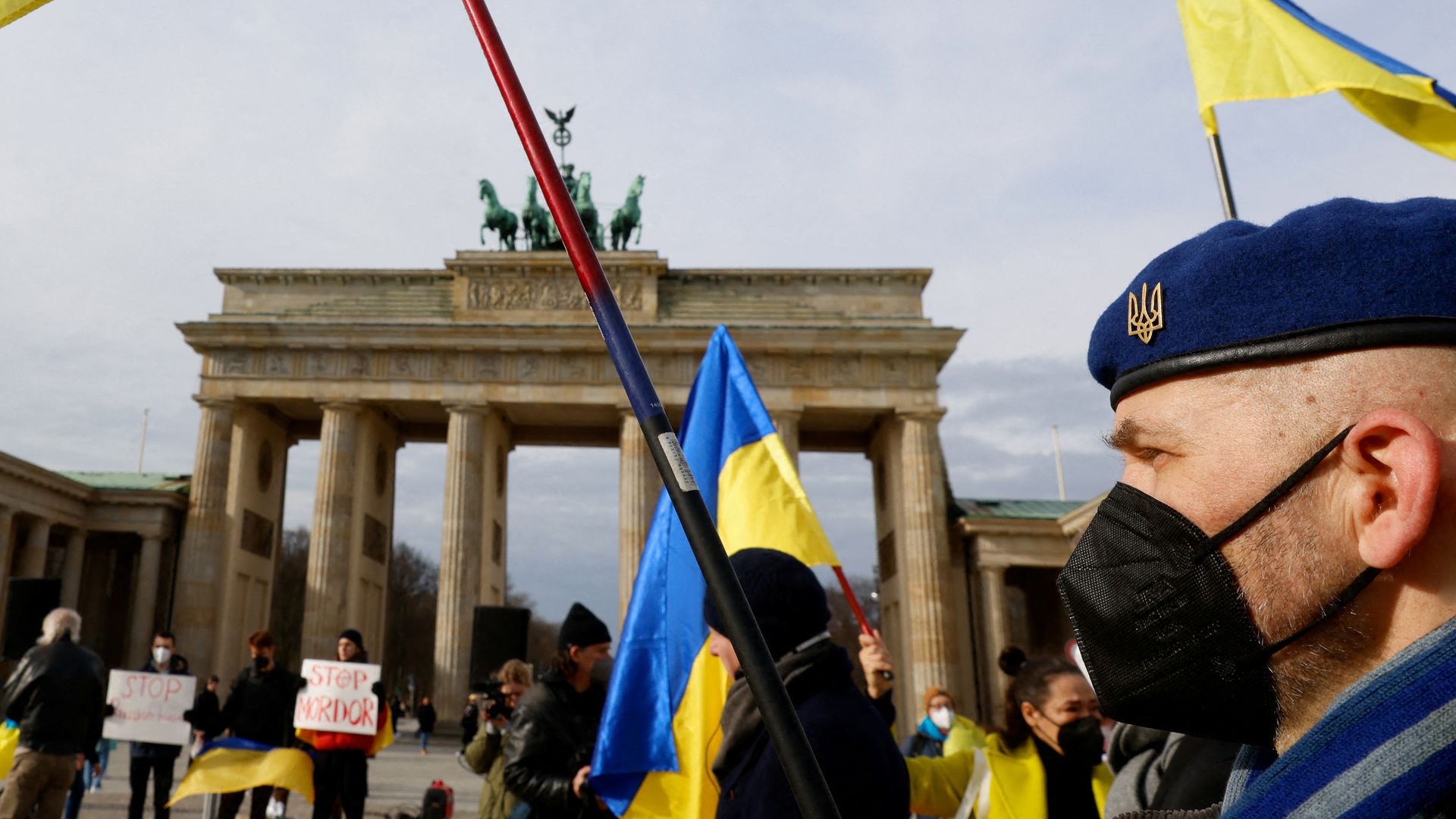 Участники антироссийской акции протеста в Берлине, Германия Участники антироссийской акции протеста в Берлине, Германия - РИА Новости, 1920, 14.03.2022