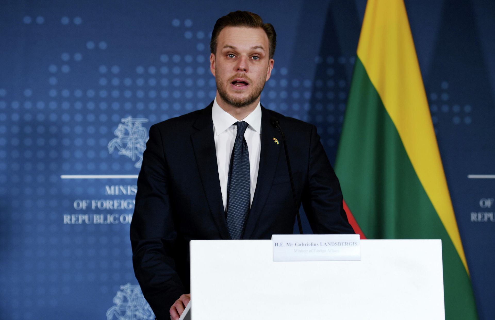 Министр иностранных дел Литвы Габриэлюс Ландсбергис Министр иностранных дел Литвы Габриэлюс Ландсбергис - РИА Новости, 1920, 25.06.2024