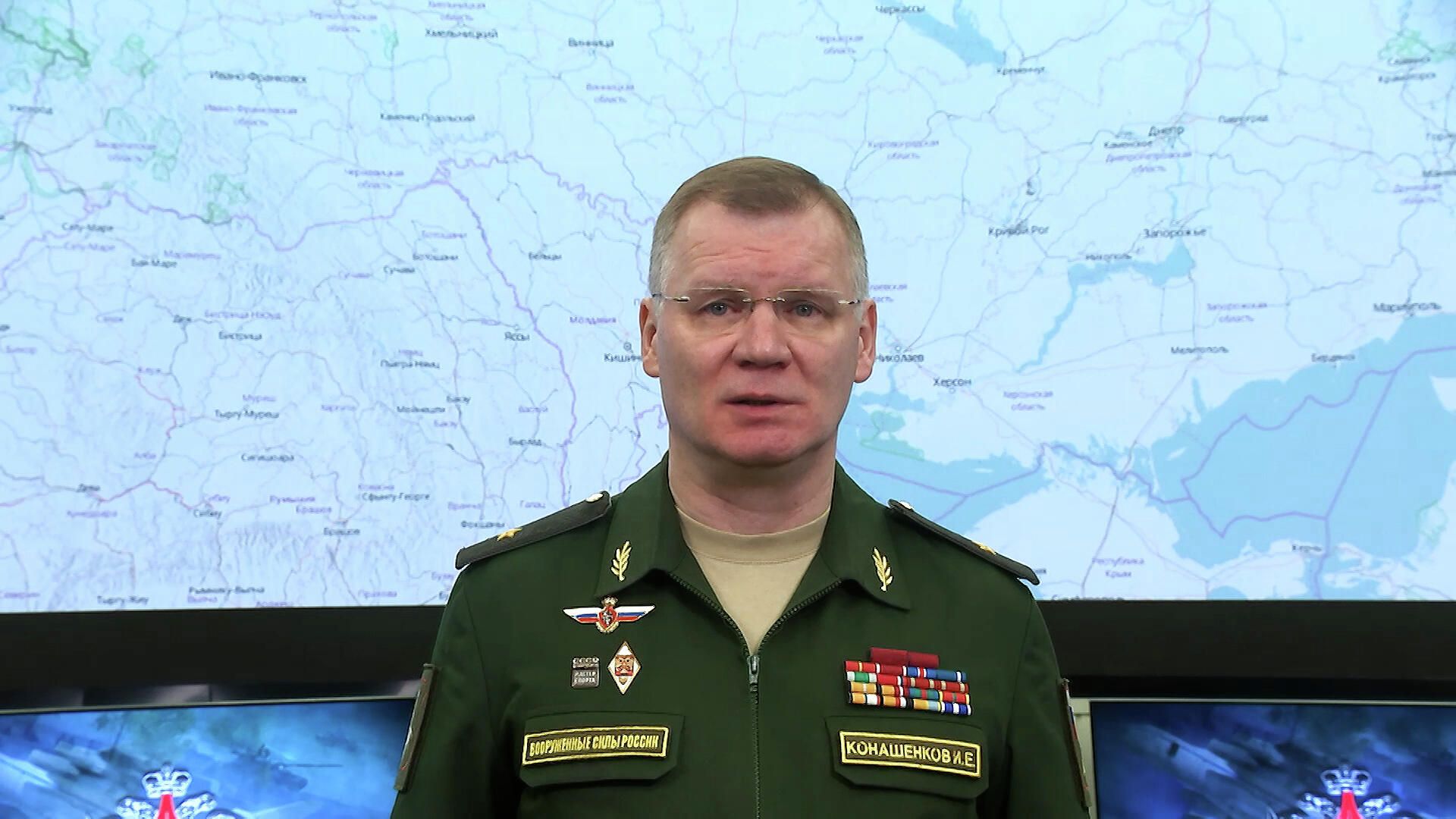 Конашенков: За сутки поражены 128 военных объектов Украины Конашенков: За сутки поражены 128 военных объектов Украины - РИА Новости, 1920, 16.03.2022