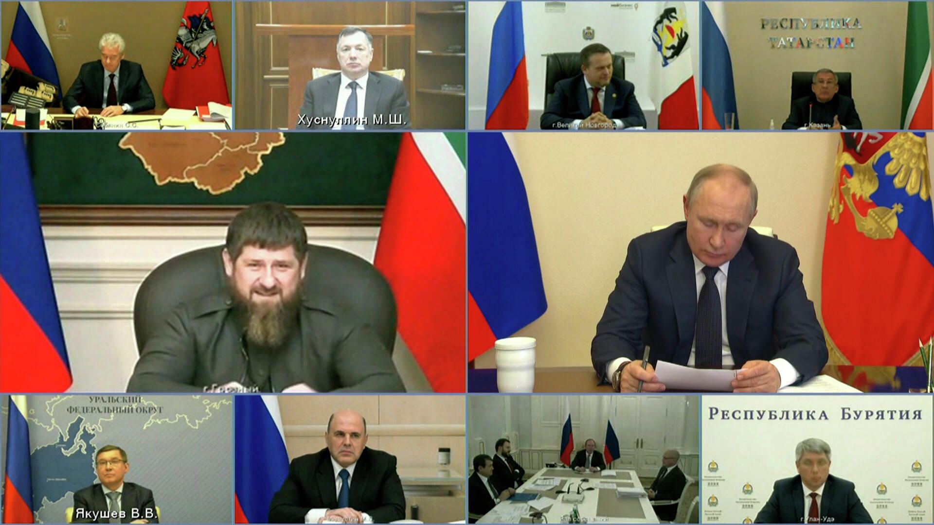Путин: Спасибо, Рамзан. Спасибо. Ребятам привет передавай своим - РИА Новости, 1920, 16.03.2022