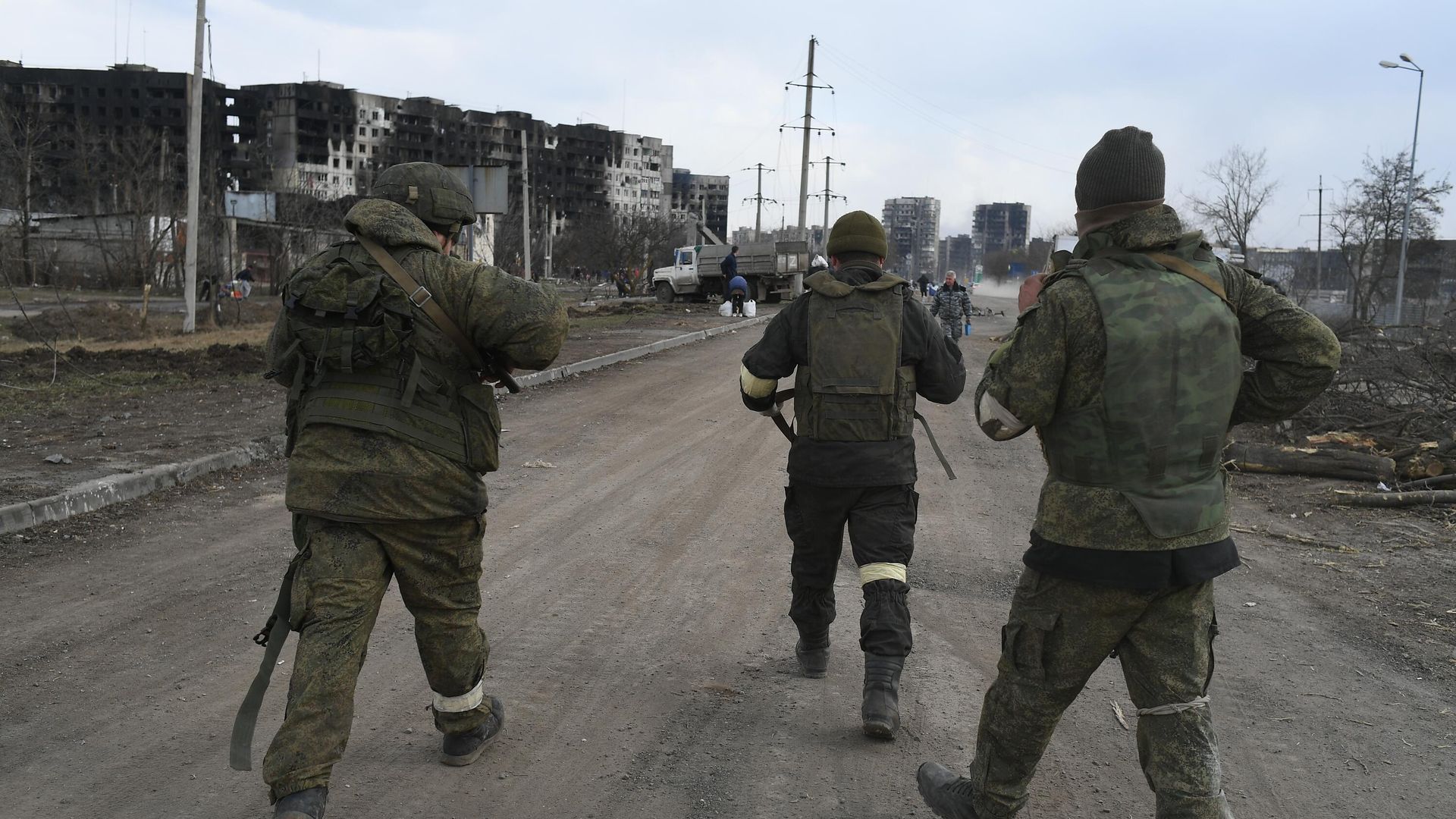 Военнослужащие народной милиции ДНР в Мариуполе Военнослужащие народной милиции ДНР в Мариуполе - РИА Новости, 1920, 18.03.2022