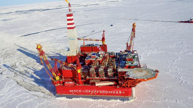 Морская нефтедобывающая платформа Приразломная Морская нефтедобывающая платформа Приразломная