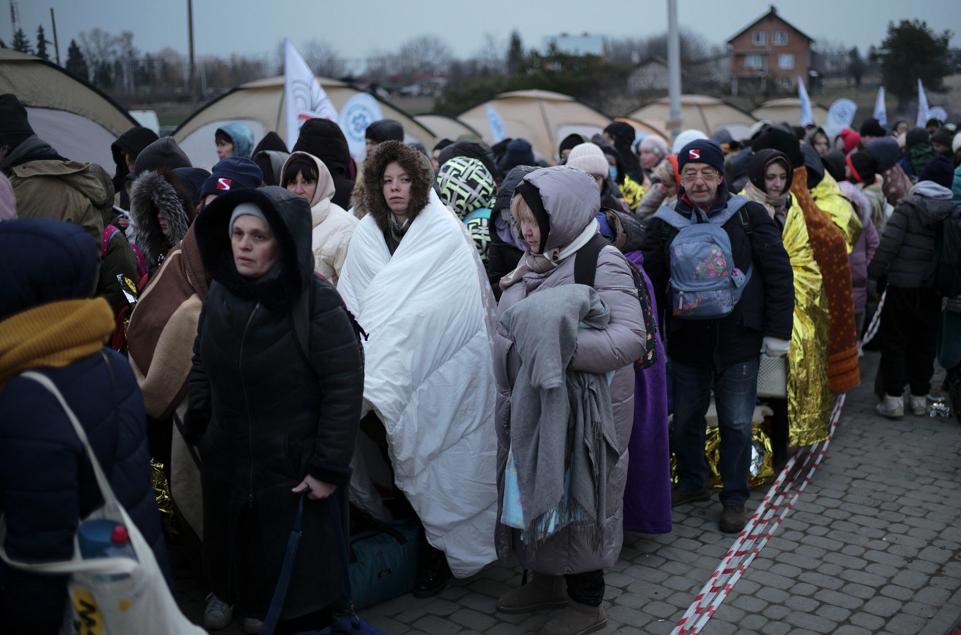 Беженцы на границе Украины и Польши в пункте пропуска Медыка Беженцы на границе Украины и Польши в пункте пропуска Медыка - РИА Новости, 1920, 12.04.2024