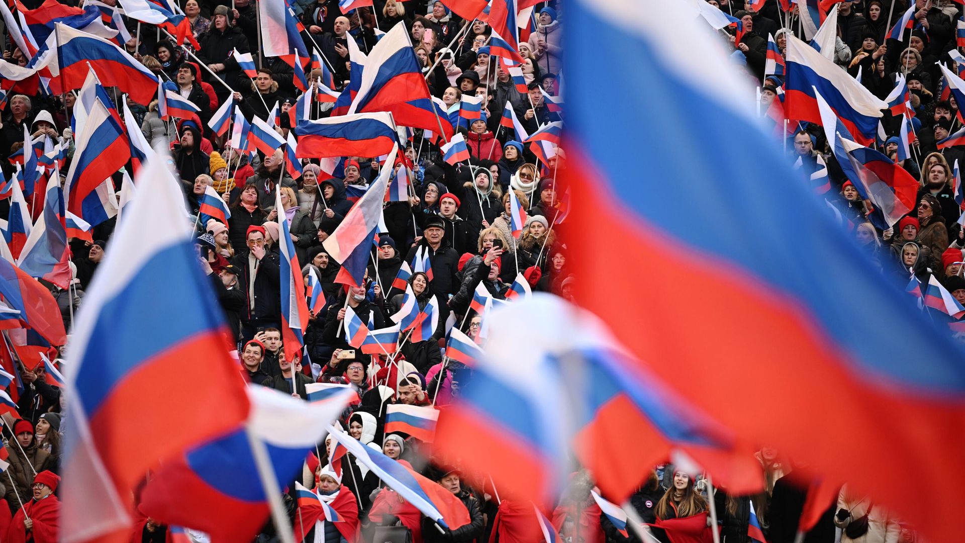 Участники митинга-концерта в Лужниках, посвященного воссоединению Крыма с Россией - РИА Новости, 1920, 18.02.2023