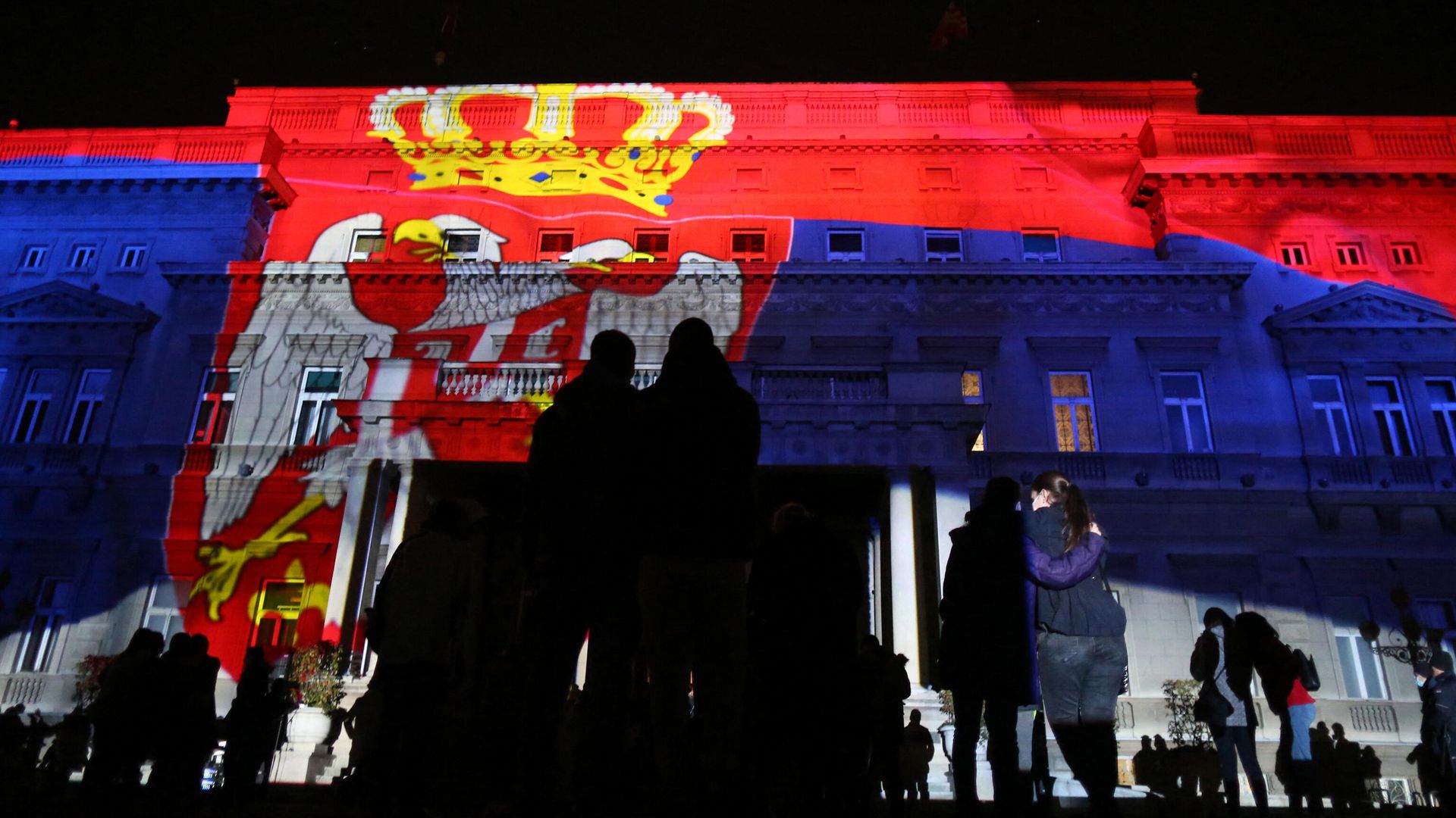 Флаг Сербии на административном здании в Белграде Флаг Сербии на административном здании в Белграде - РИА Новости, 1920, 27.03.2022