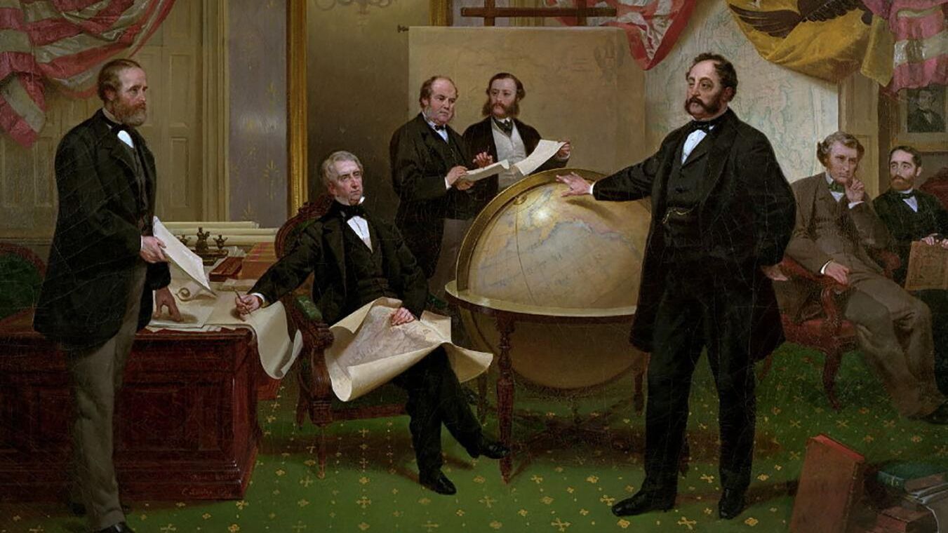 Подписание договора о продаже Аляски 30 марта 1867 года Подписание договора о продаже Аляски 30 марта 1867 года - РИА Новости, 1920, 30.03.2022