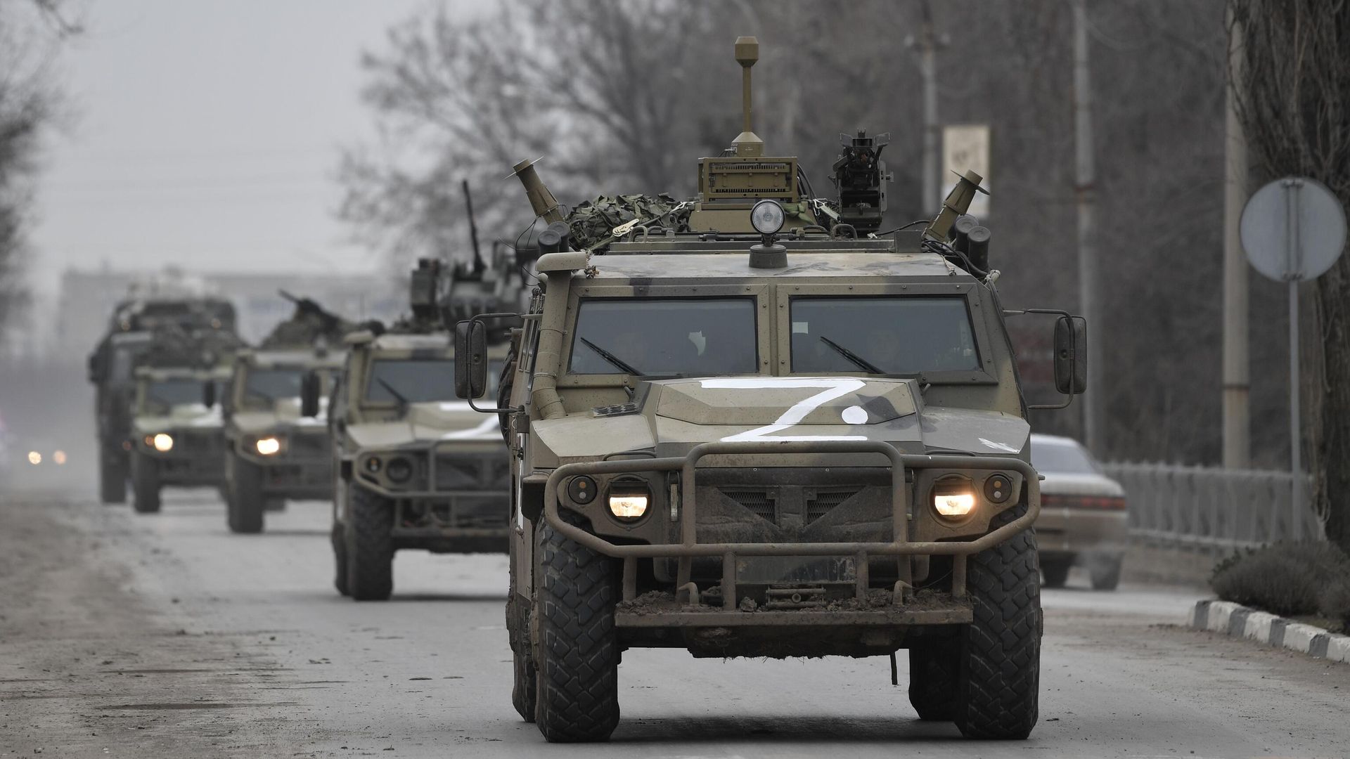 Колонна российской военной техники Колонна российской военной техники - РИА Новости, 1920, 01.04.2022