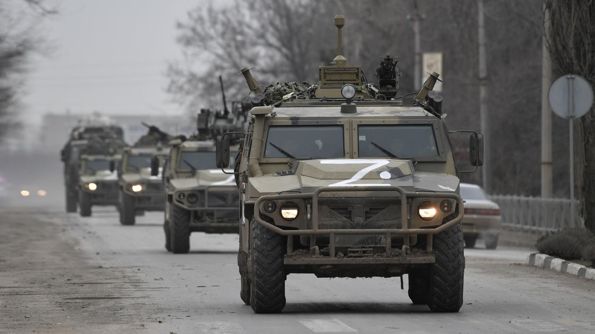 Колонна российской военной техники Колонна российской военной техники - РИА Новости, 1920, 12.04.2022