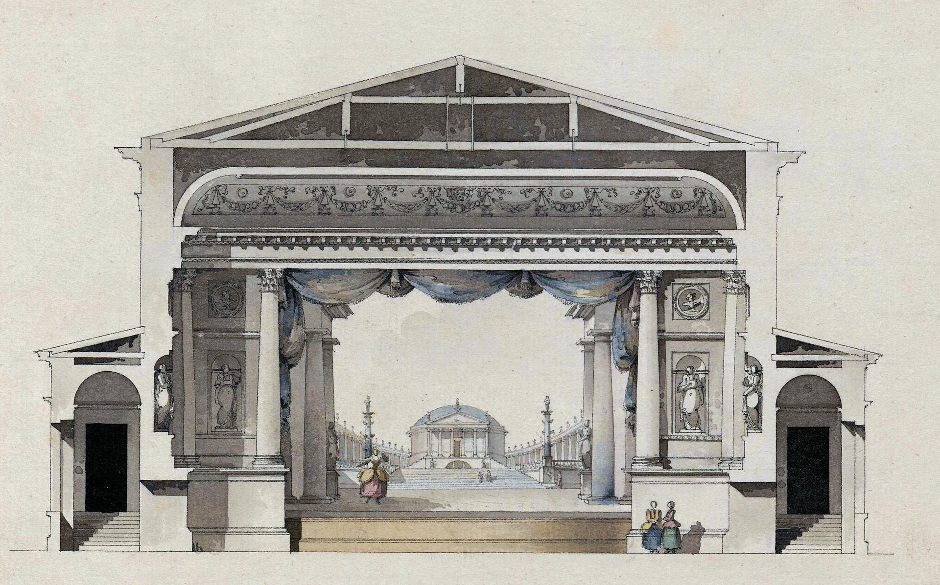 Дж. Кваренги. Проект Эрмитажного театра.1783 Дж. Кваренги. Проект Эрмитажного театра.1783