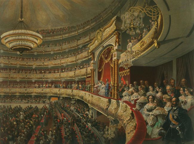 Император Александр II в Большом театре, 1856 Император Александр II в Большом театре, 1856