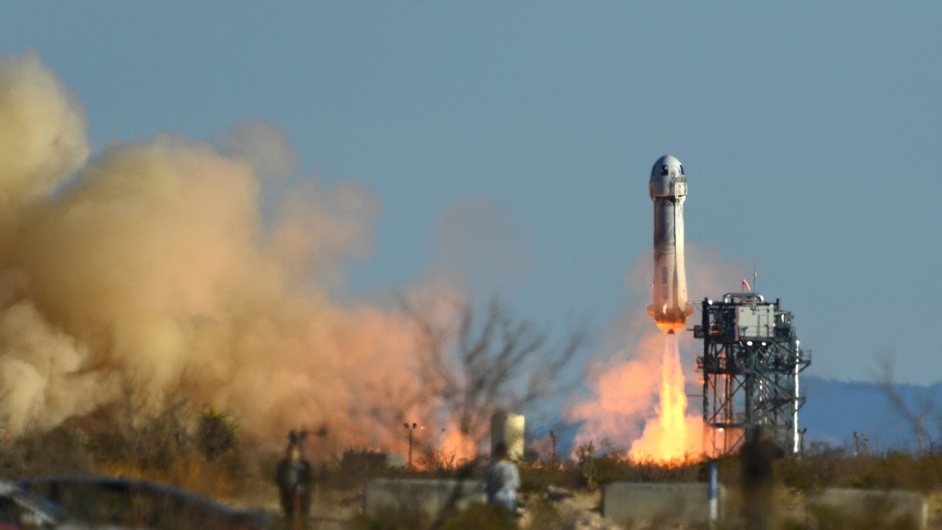 Суборбитальный космический корабль New Shepard отправился в четвертый пилотируемый полет со стартовой площадки Blue Origin Суборбитальный космический корабль New Shepard отправился в четвертый пилотируемый полет со стартовой площадки Blue Origin - РИА Новости, 1920, 31.03.2022