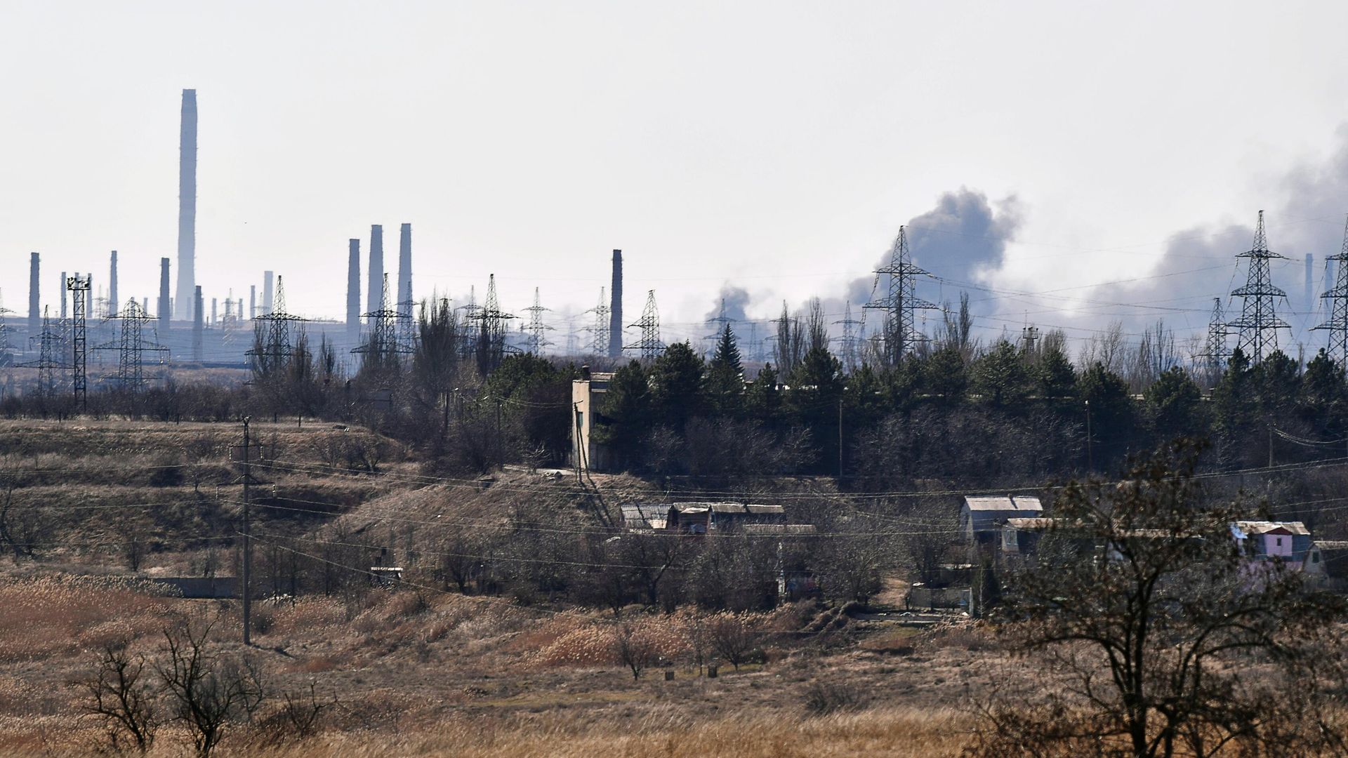 Вид на завод Азовсталь со стороны поселка Сартана Вид на завод Азовсталь со стороны поселка Сартана - РИА Новости, 1920, 01.04.2022