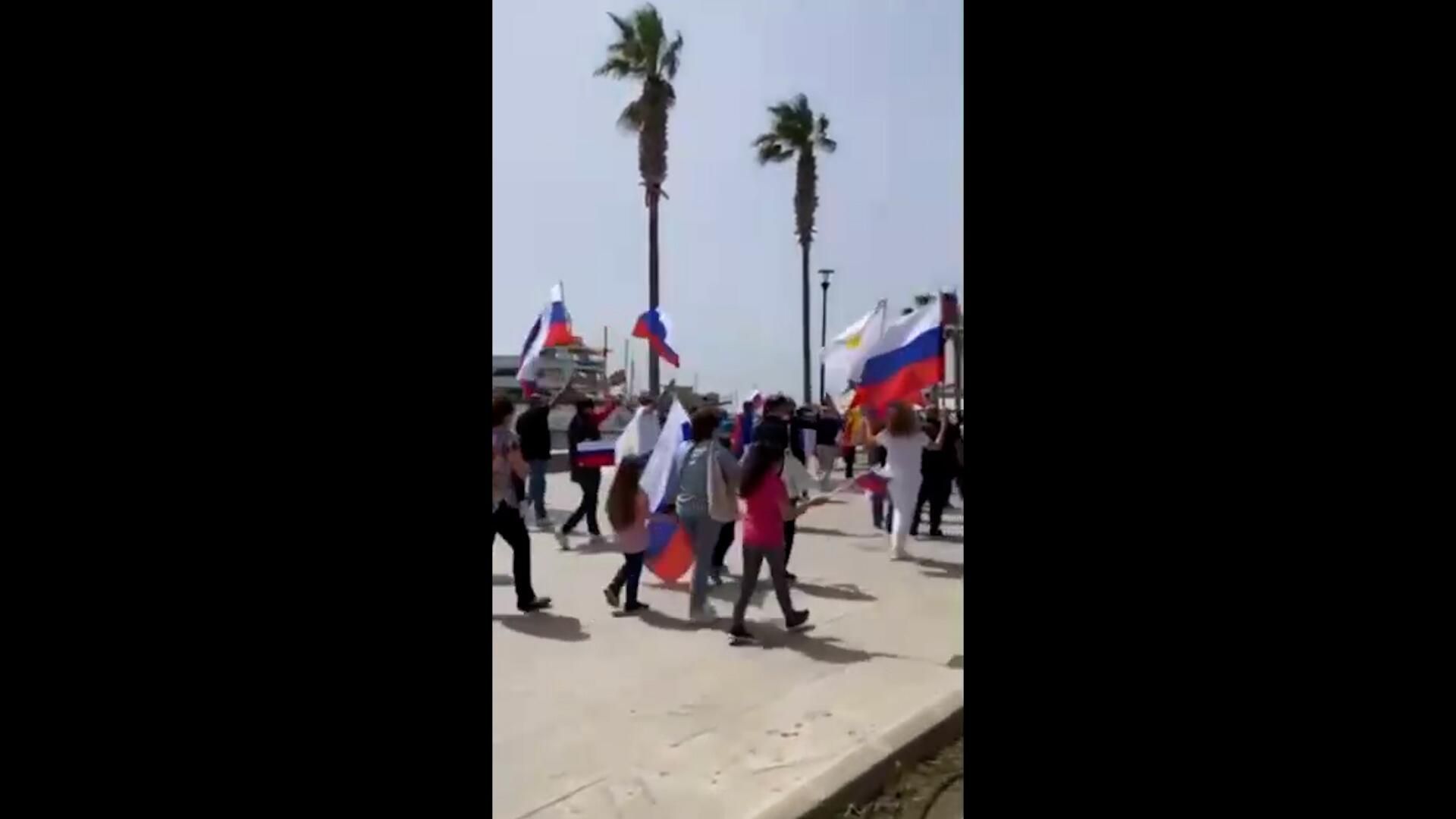 Акция в поддержку России на Кипре Акция в поддержку России на Кипре - РИА Новости, 1920, 04.04.2022