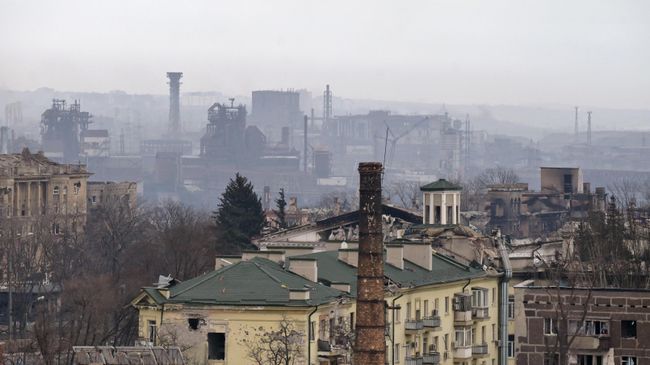 Вид Мариуполя в сторону комбината Азовсталь