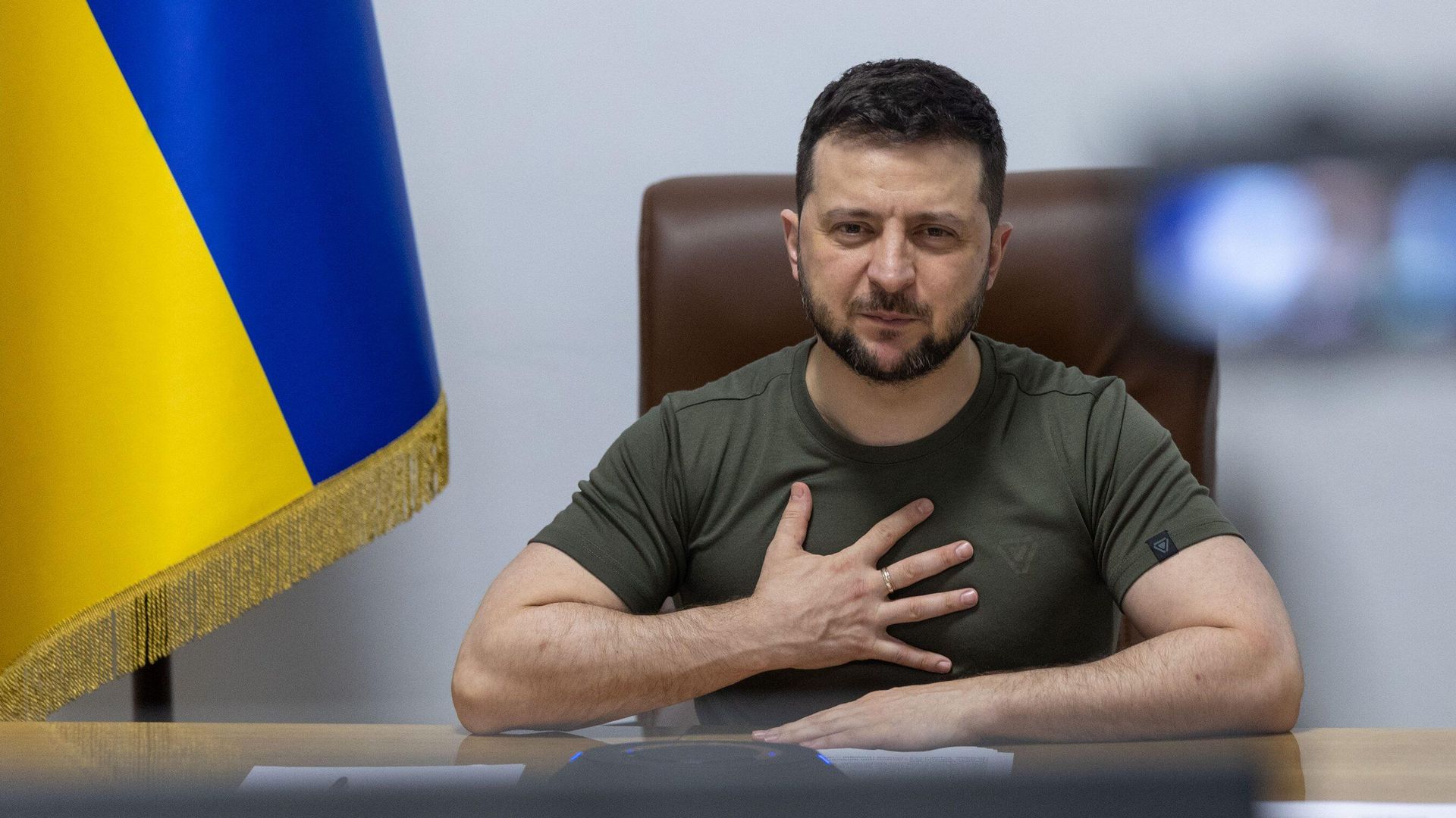 Президент Украины Владимир Зеленский во время выступления в режиме видеоконференции перед парламентом Греции - РИА Новости, 1920, 01.08.2022