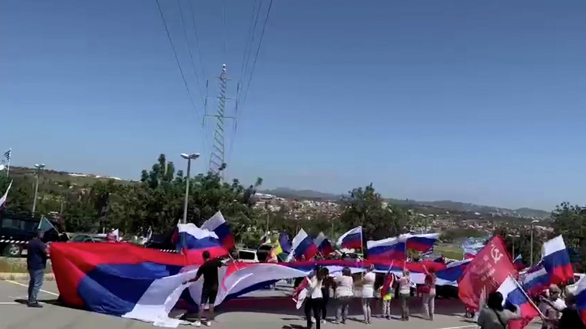 Акция в поддержку России на Кипре Акция в поддержку России на Кипре - РИА Новости, 1920, 09.04.2022