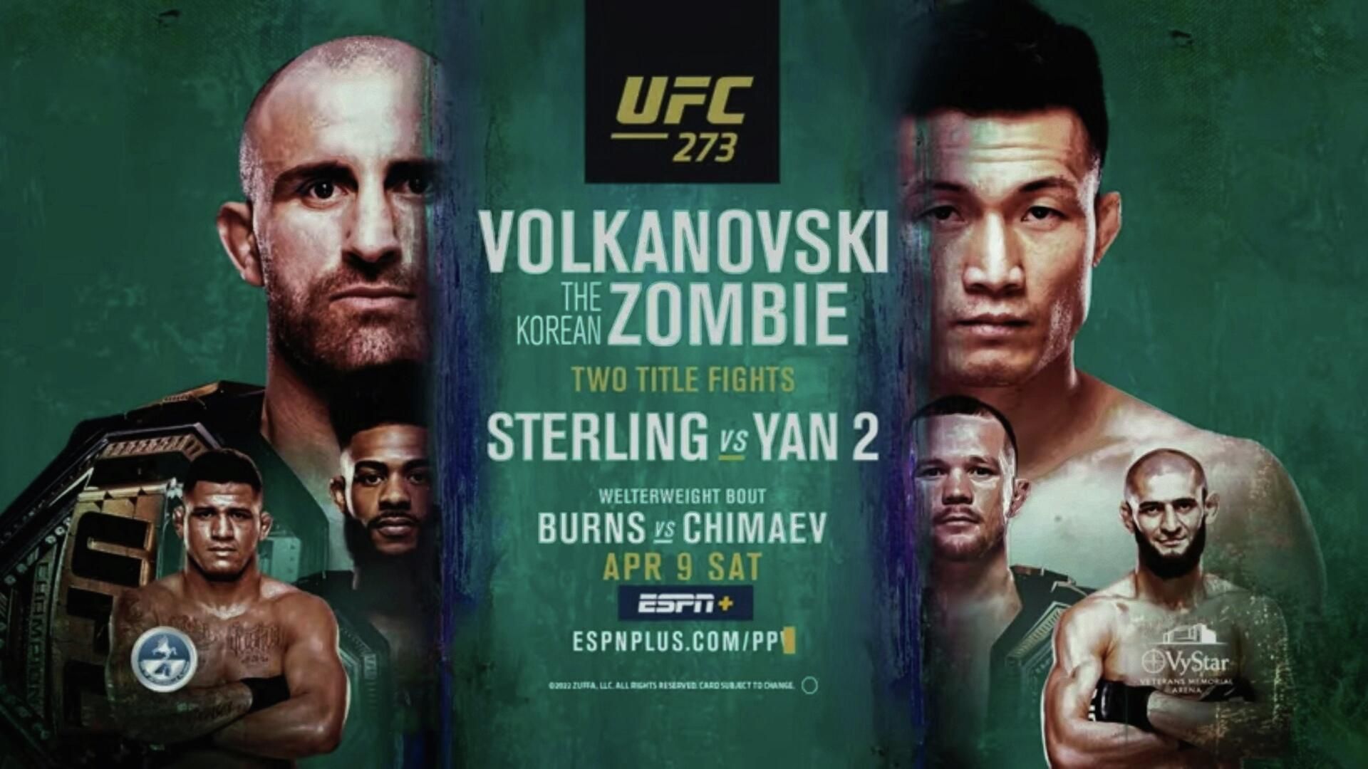 Обновленный постер UFC 273 Обновленный постер UFC 273 - РИА Новости, 1920, 10.04.2022