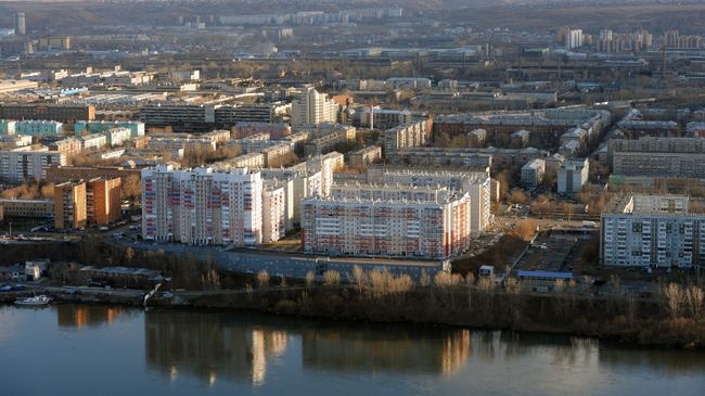 Вид на правобережную часть Красноярска