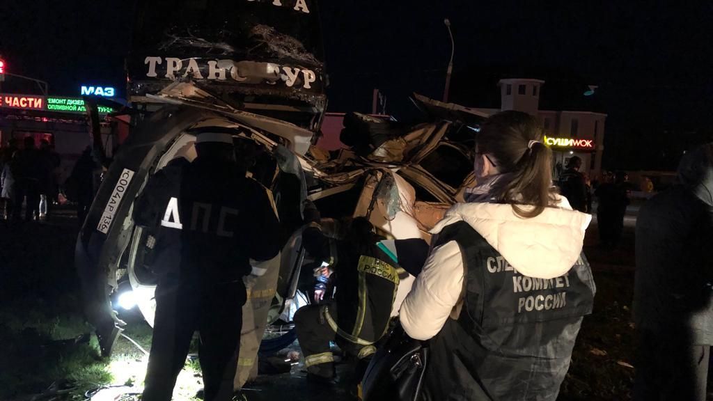 ДТП с участием двух автобусов в Новоусманском районе Воронежской области - РИА Новости, 1920, 17.04.2022