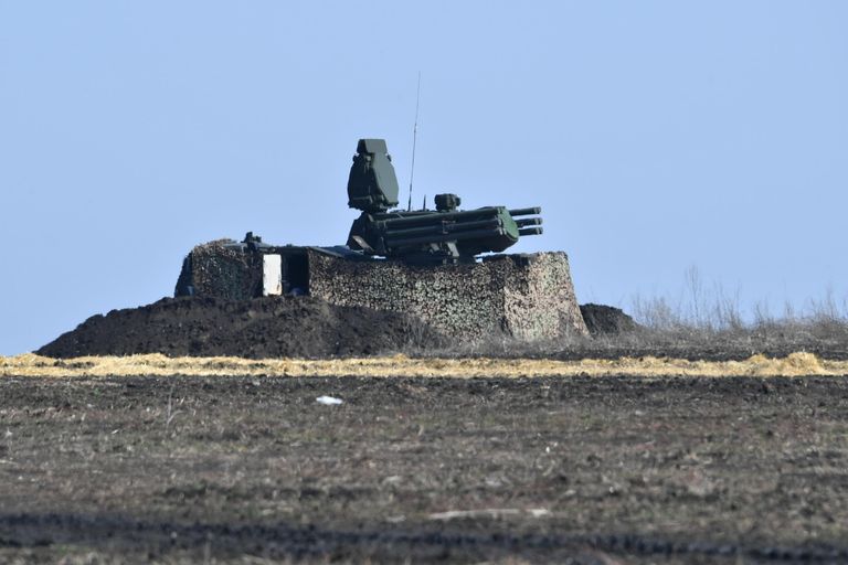 Зенитный ракетно-пушечный комплекс (ЗРПК) Панцирь-С1 в зоне проведения специальной военной операции Зенитный ракетно-пушечный комплекс (ЗРПК) Панцирь-С1 в зоне проведения специальной военной операции