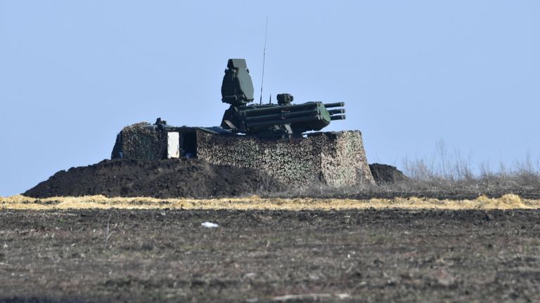 Зенитный ракетно-пушечный комплекс (ЗРПК) Панцирь-С1 в зоне проведения специальной военной операции Зенитный ракетно-пушечный комплекс (ЗРПК) Панцирь-С1 в зоне проведения специальной военной операции
