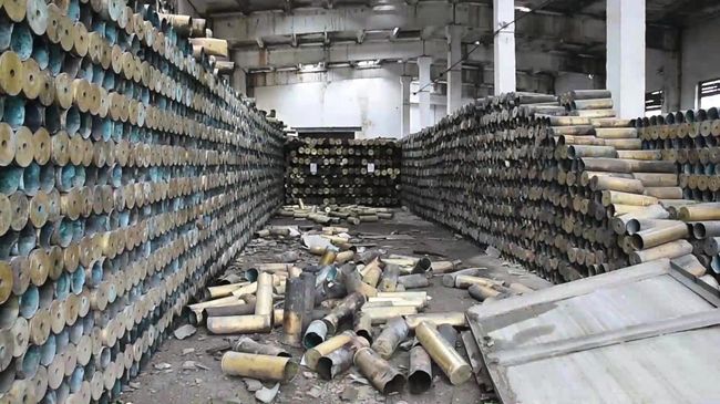 Склад с боеприпасами ВСУ