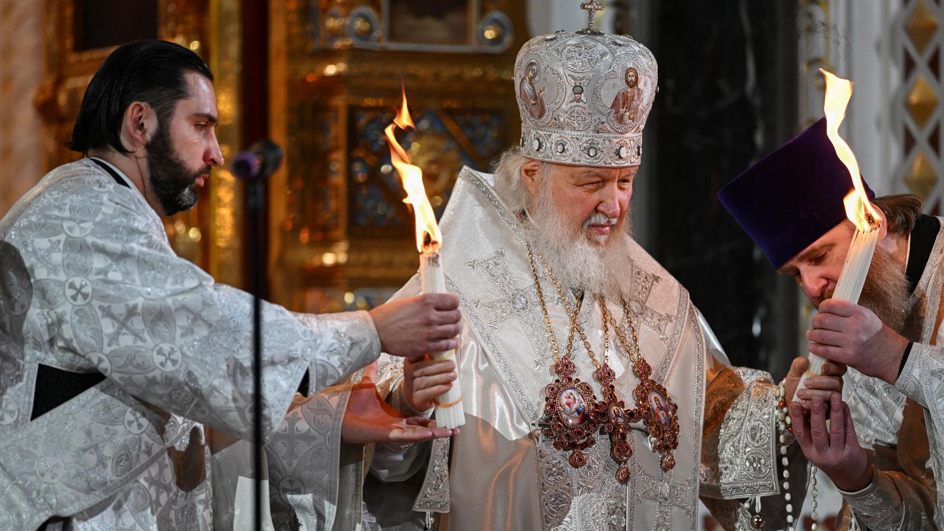 Пасхальное богослужение в храме Христа Спасителя Пасхальное богослужение в храме Христа Спасителя - РИА Новости, 1920, 24.04.2022