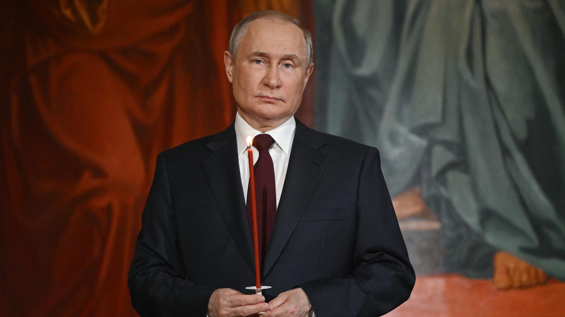 Президент РФ Владимир Путин на праздничном пасхальном богослужении - РИА Новости, 1920, 09.04.2023