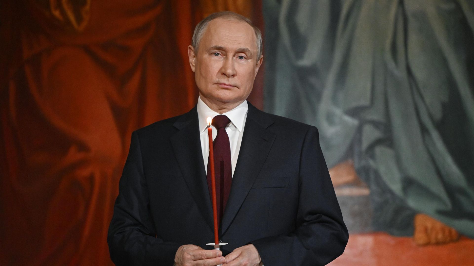 Президент РФ Владимир Путин на праздничном пасхальном богослужении Президент РФ Владимир Путин на праздничном пасхальном богослужении - РИА Новости, 1920, 09.04.2023