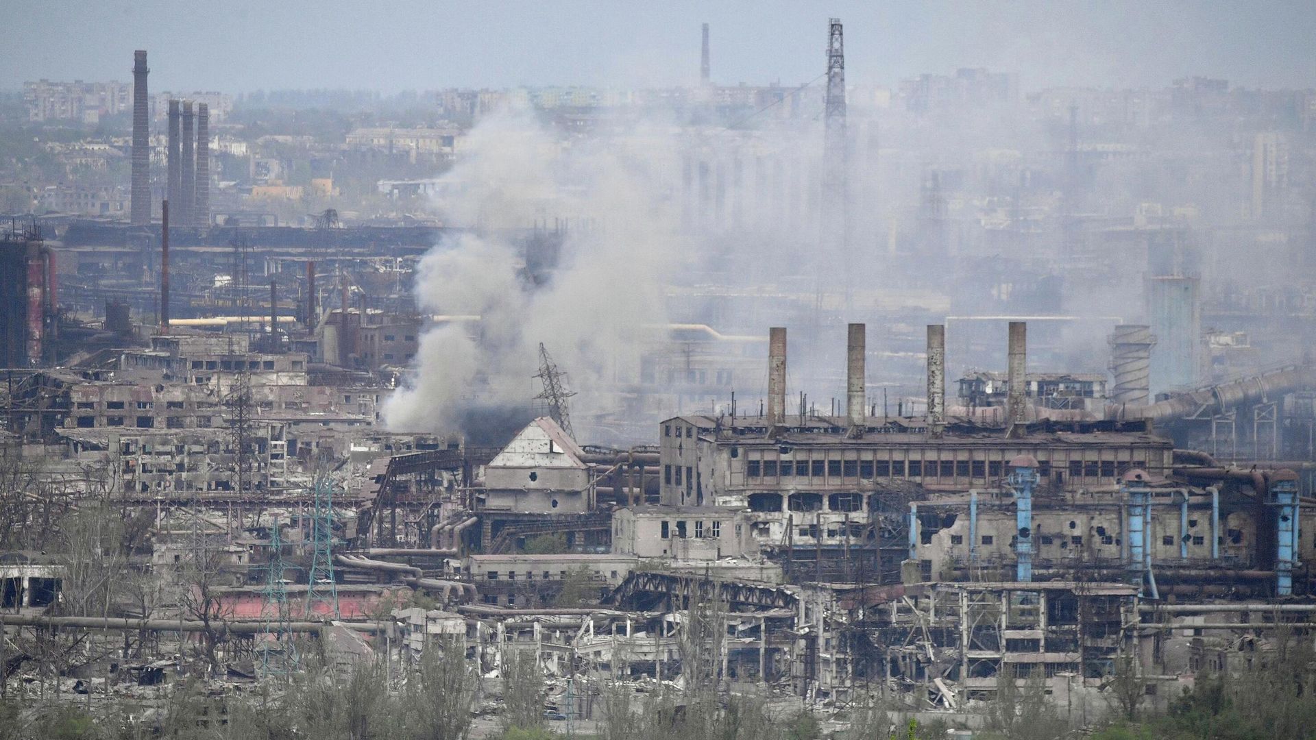 Вид на металлургический комбинат Азовсталь в Мариуполе Вид на металлургический комбинат Азовсталь в Мариуполе - РИА Новости, 1920, 08.05.2022