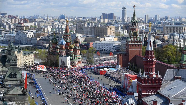 Шествие  Бессмертный полк в Москве