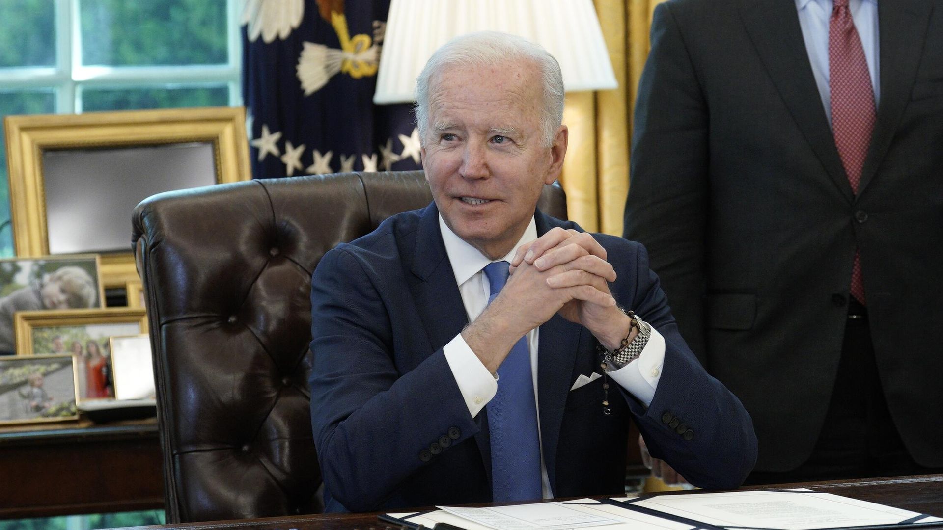 Президент США Джо Байден после подписания закона о ленд-лизе для Украины в Белом доме в Вашингтоне Президент США Джо Байден после подписания закона о ленд-лизе для Украины в Белом доме в Вашингтоне - РИА Новости, 1920, 27.05.2022