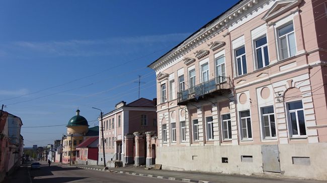 Улица Октябрьская, усадьба Россихиных и дом Соковых Улица Октябрьская, усадьба Россихиных и дом Соковых