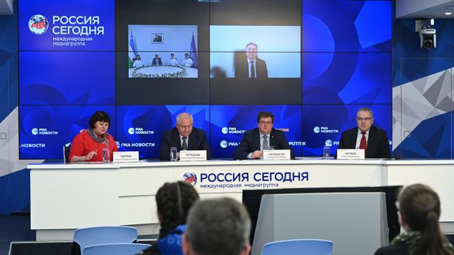 Видеомост Москва – Ташкент – Нур-Султан, посвященный проведению 56-й Международной Менделеевской олимпиады школьников по химии Видеомост Москва – Ташкент – Нур-Султан, посвященный проведению 56-й Международной Менделеевской олимпиады школьников по химии