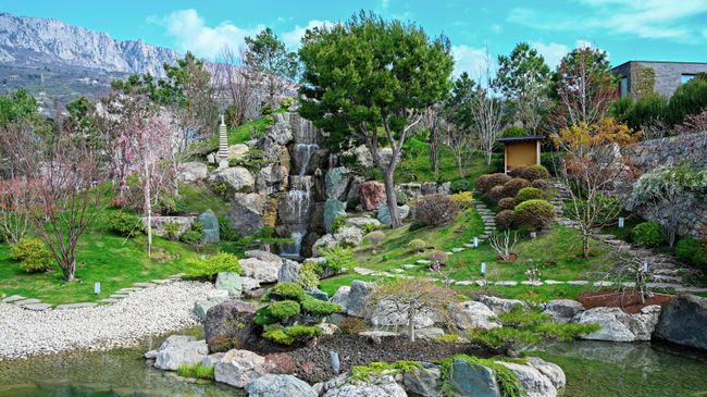Японский сад Шесть чувств на территории санаторно-курортного комплекса Mriya Resort & SPA в Крыму Японский сад Шесть чувств на территории санаторно-курортного комплекса Mriya Resort & SPA в Крыму
